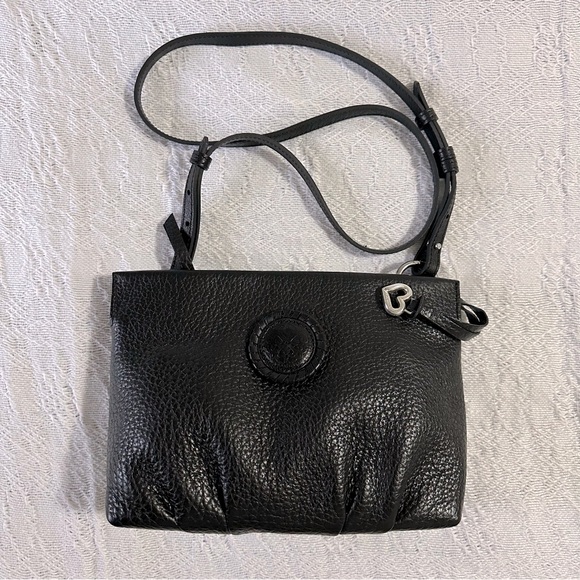 BRIGHTON Ferrara Folly Cloud Crossbody Bag Black Leather - Picture 1 of 7